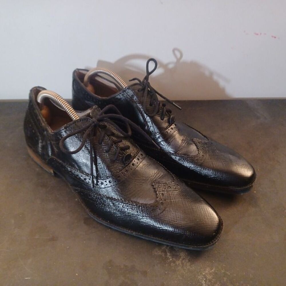 Giorgio Brutini black wingtip oxford dress shoes Size 10